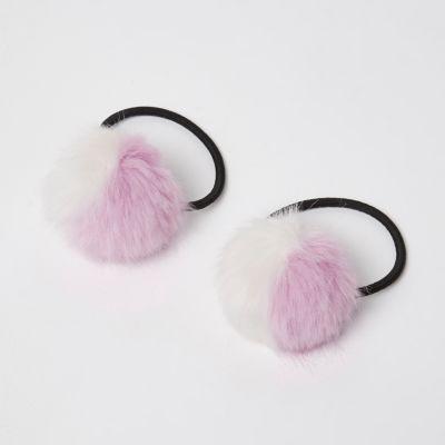 River Island Girls Pom Pom Hair Tie Pack