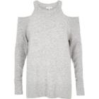 River Island Womens Knit Cold Shoulder Sweater