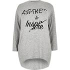 River Island Womens Ri Plus 'aspire To Inspire' Print Top