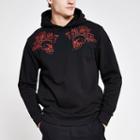 River Island Mens Skull Embroidered Regular Fit Hoodie