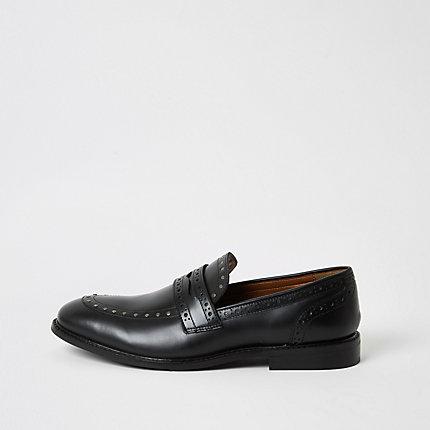 River Island Mens Wide Fit Leather Chukka Boots