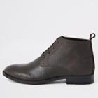 River Island Mens Wide Fit Leather Chukka Boots