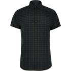 River Island Mensgreen Casual Check Slim Fit Shirt
