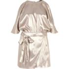 River Island Womens Silver Foil Cold Shoulder Batwing Romper