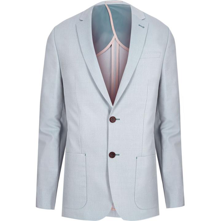 River Island Mensblue Skinny Fit Blazer