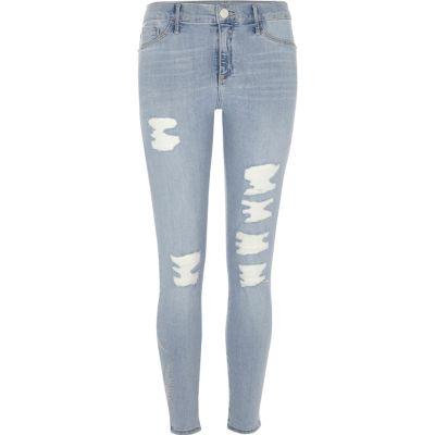 River Island Womens Embroidered Going Out Jeggings
