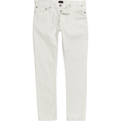 River Island Mens White Sid Skinny Jeans