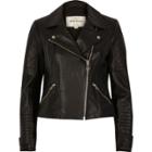 River Island Womens Leather Quilted Biker Jacket