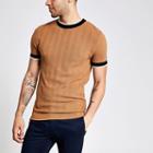 River Island Mens Slim Fit Knitted T-shirt