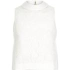 River Island Womens White Lace Sleeveless Top