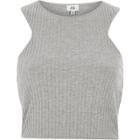 River Island Womens Ribbed Racer Back Crop Top