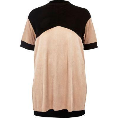 River Island Womens Plus Blush Color Block Tunic