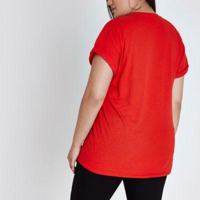 River Island Womens Plus 'amour' 3d Flower Boyfriend T-shirt