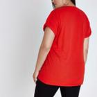 River Island Womens Plus 'amour' 3d Flower Boyfriend T-shirt