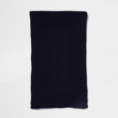 River Island Mensnavy Ribbed Knit Scarf
