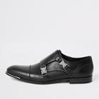 River Island Mens Faux Leather Strap Derby Shoes