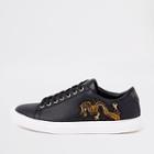 River Island Mens Dragon Print Low Top Cupsole Sneakers