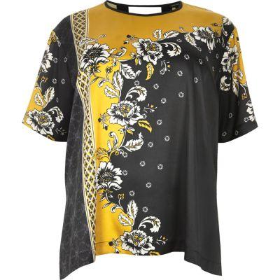 River Island Womens Plus Floral Print Silky Top