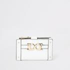 River Island Womens White Gold Colour Detail Mini Fold Out Purse