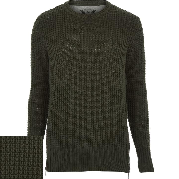 River Island Mensgreen Only & Sons Crew Neck Sweater