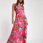 River Island Womens Zebra Print Halter Maxi Dress