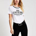 River Island Womens White 'couture' Rr Print T-shirt