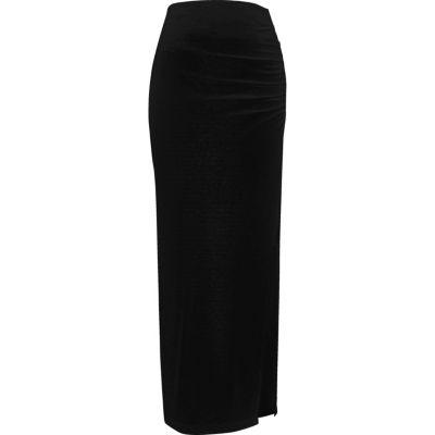 River Island Womens Jersey Ruched Maxi Skirt