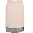 River Island Womens Plus Blush Lace Hem Midi Skirt