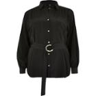 River Island Womens Plus Belted Long Sleeve Utility Shirt