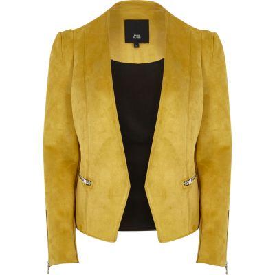 River Island Womens Faux Suede Scuba Blazer
