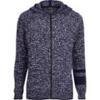 River Island Mens Ribbed Stripe Hoodie
