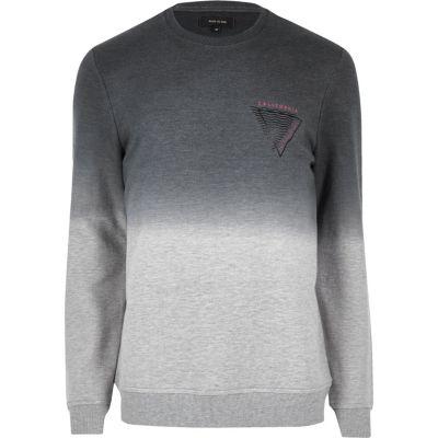 River Island Mens Marl Faded Logo Sweatshirt