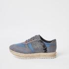 River Island Womens Print Espadrille Lace-up Runner Trainers