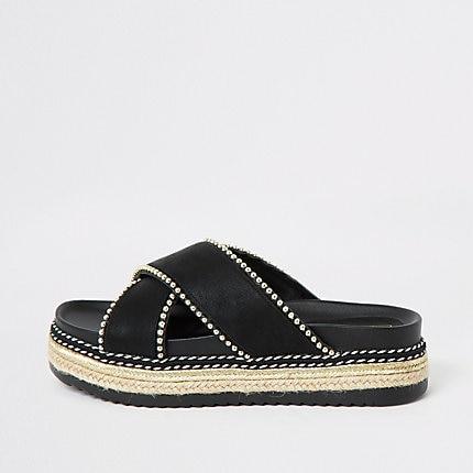 River Island Womens Studded Flatform Sandals