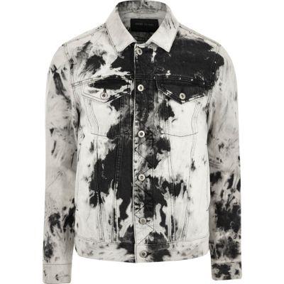 River Island Mens Acid Wash Denim Jacket