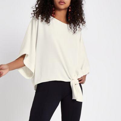 River Island Womens Loose Fit Tie Front Top