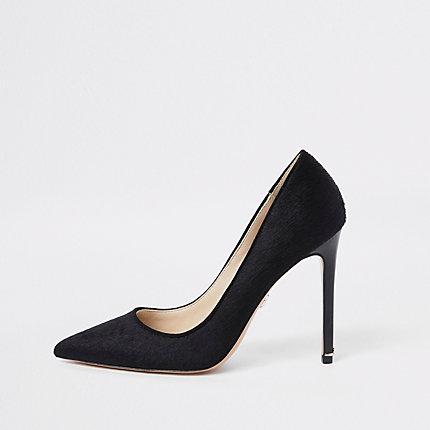 River Island Womens Plush Leather Pumps