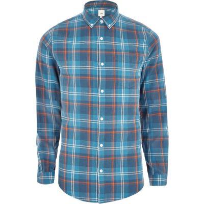 River Island Mens Check Button-down Shirt