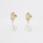 River Island Womens Gold Colour Pearl Drop Earrings