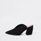 River Island Womens Wide Fit Curve Heel Mules