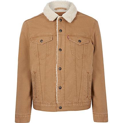 Mens Levi's Type 3 Borg Trim Jacket