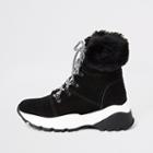 River Island Womens Suede Trainer Boots
