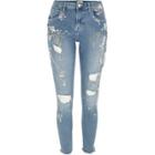 River Island Womens Alannah Embellished Relaxed Skinny Jeans