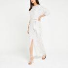 River Island Womens White Sequin Embellished Maxi Dress
