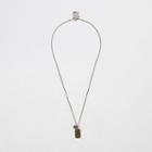 River Island Mens Gold Tone Dog Tag Necklace