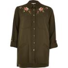 River Island Womens Floral Embroidered Shacket