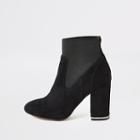River Island Womens Faux Suede Elasticated Sock Boots