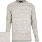 River Island Menslight Wide Ribbed Jumper