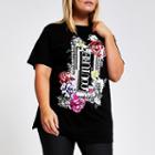 River Island Womens Plus Floral Printed Oversized T-shirt