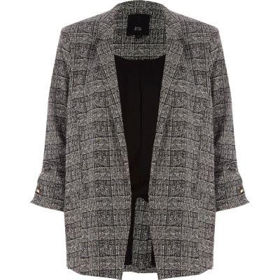 River Island Womens Check Bar Cuff Blazer
